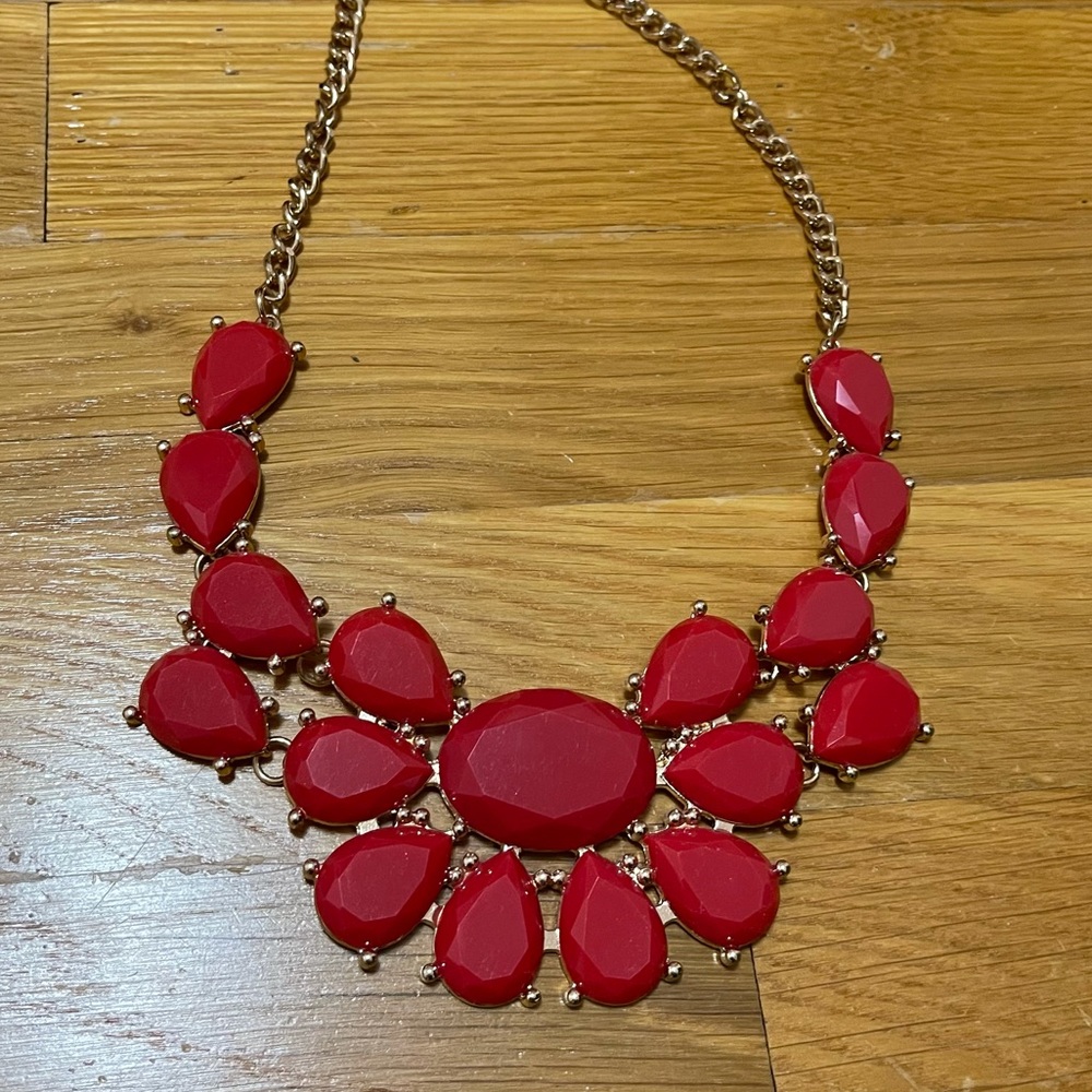 Francesca’s Red Statement Necklace